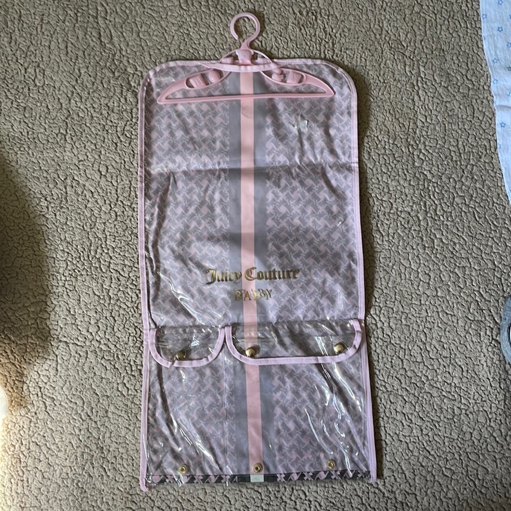 Juicy Couture baby clothes travel garment bag